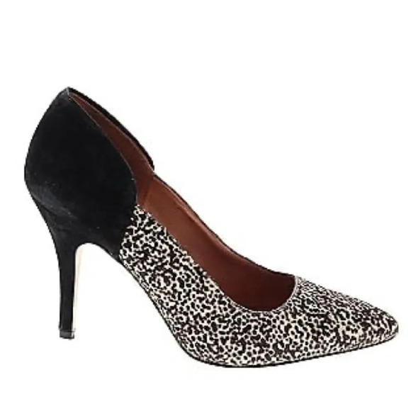 MADEWELL Two-Tone Leopard Speckle‎ Print Stiletto Heels - Picture 1 of 9